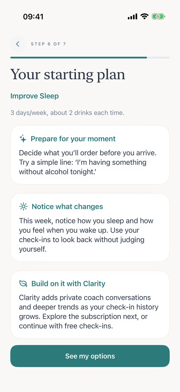 Your personal starting plan in ClearDays