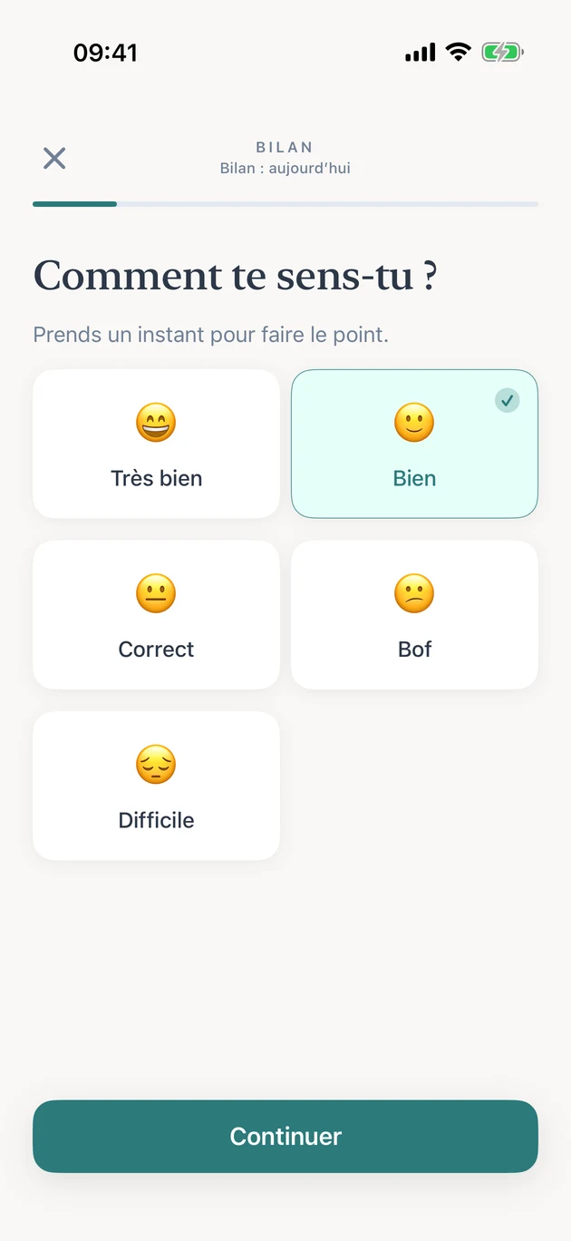 Bilan quotidien dans ClearDays